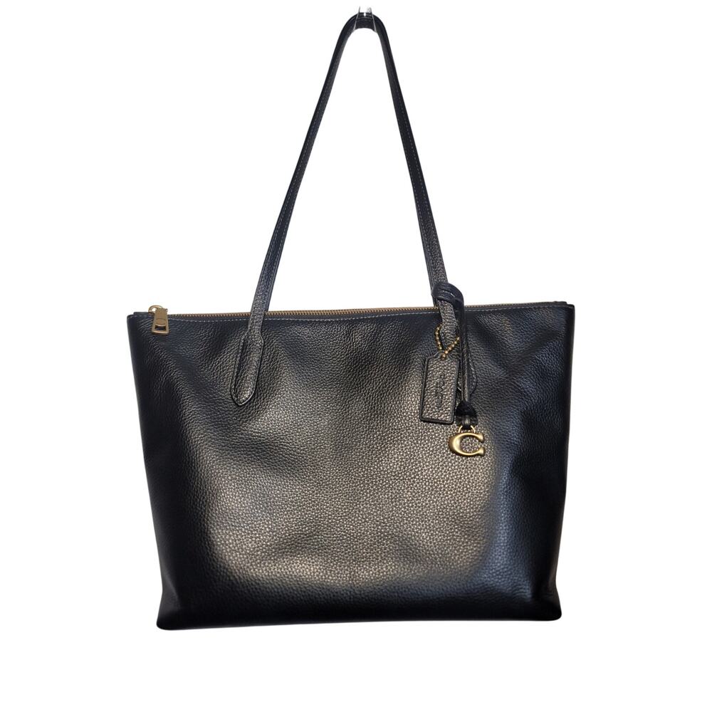 Coach Bella Tote Pebbled Leather Black